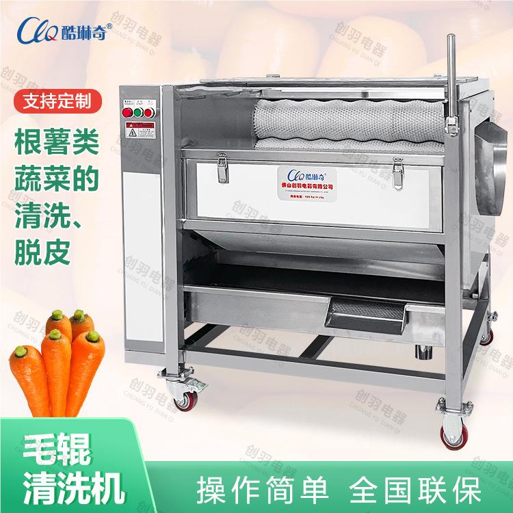 厂家直果蔬去泥清洗机 土供豆芋CY-M1100毛辊洗去皮清洗机工头业