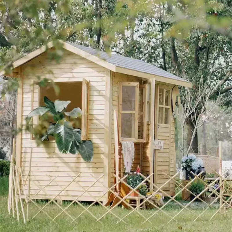 户外休闲小木屋别墅组装储物间工具房可拆卸住人移动花园防腐木屋
