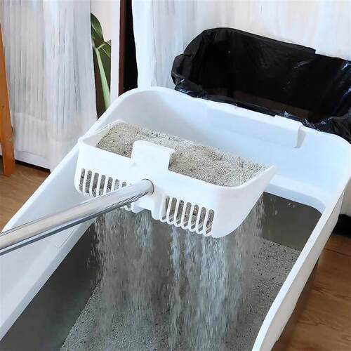 超大号猫砂铲不锈钢铲屎神器长柄大容量省力高效拾便器宠物用品