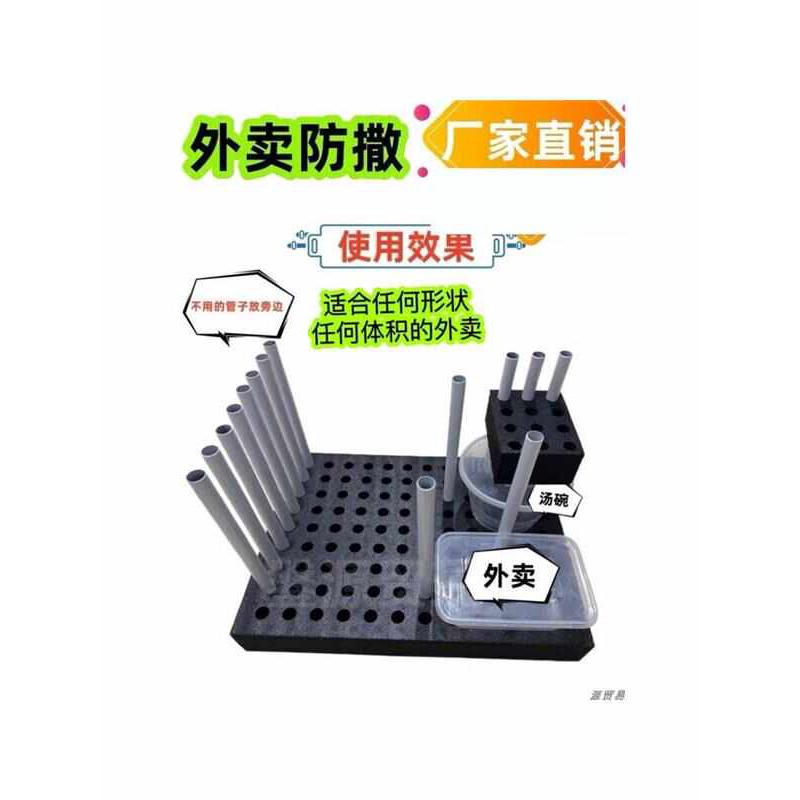 外卖箱饮料防洒神器送外卖防撒汤防倒固定外卖箱配件辅助隔板定制
