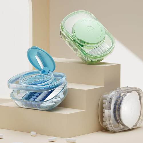 Portable Pill Organizer for Travel, Daily Medication Managem