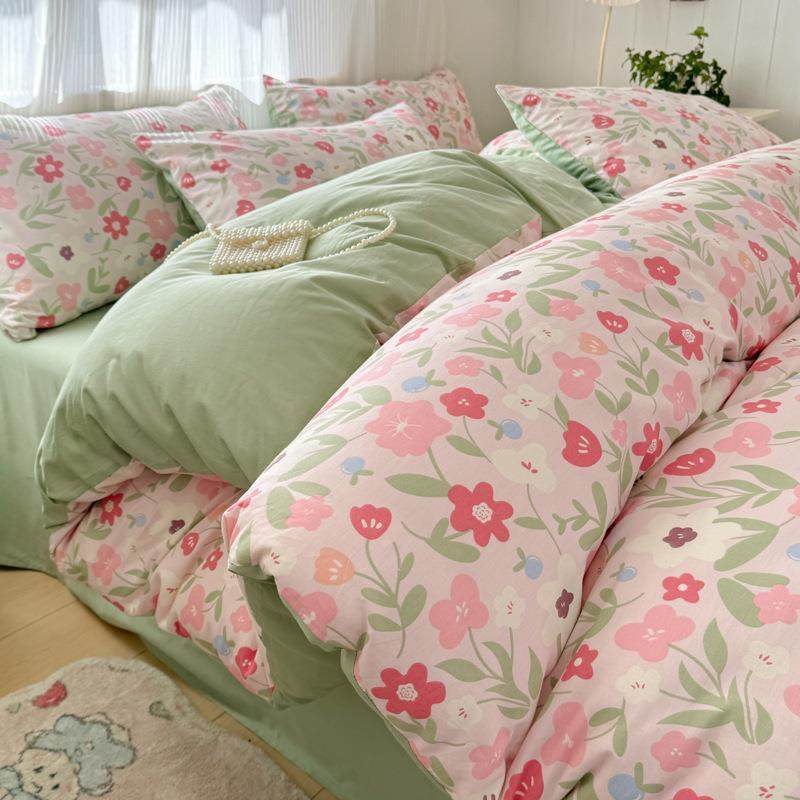 纯棉四件套全棉2025新款小清新床上用品被罩床单被套床笠款四件套