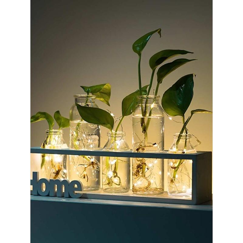 花瓶试管架器皿小口径一排直销红网玻璃花架水培透明容器创意绿植