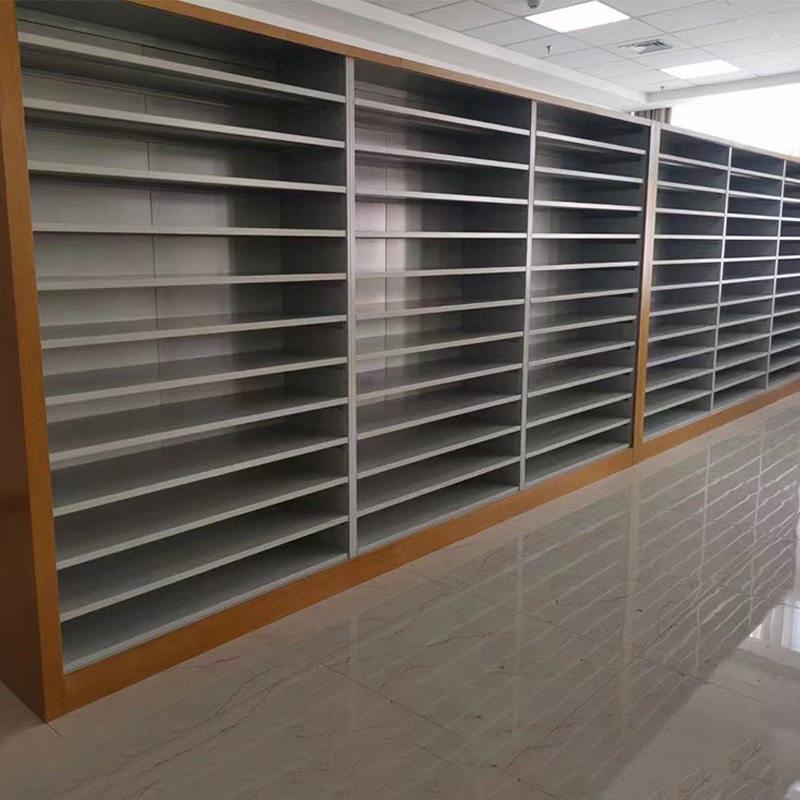 图书馆报刊架图书架阅览室阅览架家用落地资料档案架钢制书架图片