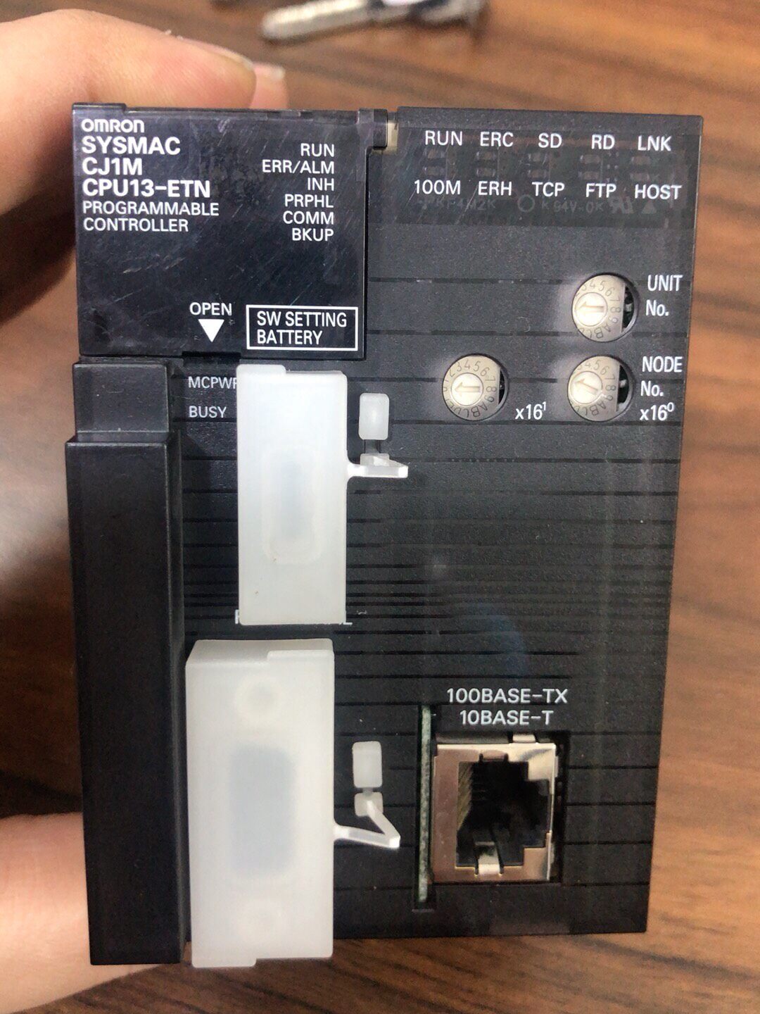 欧姆龙模块CJ1M-CPU13-ETN，功能测试OK，质保一