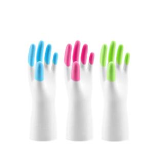 洗碗手套家务乳胶防水清洁胶皮手套厨房家用洗衣塑钢地摊炫指手套