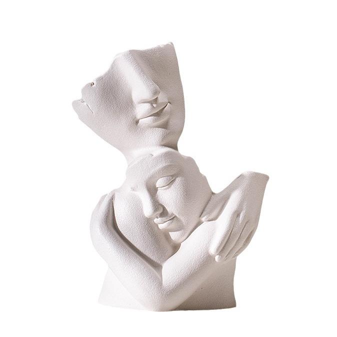 欧式约BB-00020陶瓷人创像瓶颗粒质感水培干花器意家居摆件简希花