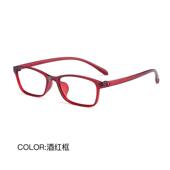 高档全塑料无螺丝近视眼男镜光护平眼超轻数无度防蓝光辐射近视眼