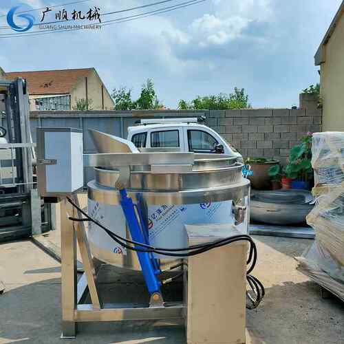 蒸框式自动出夹层锅翻 不锈GVQ钢扒鸡类卤煮夹层锅汽款翻框式料煮