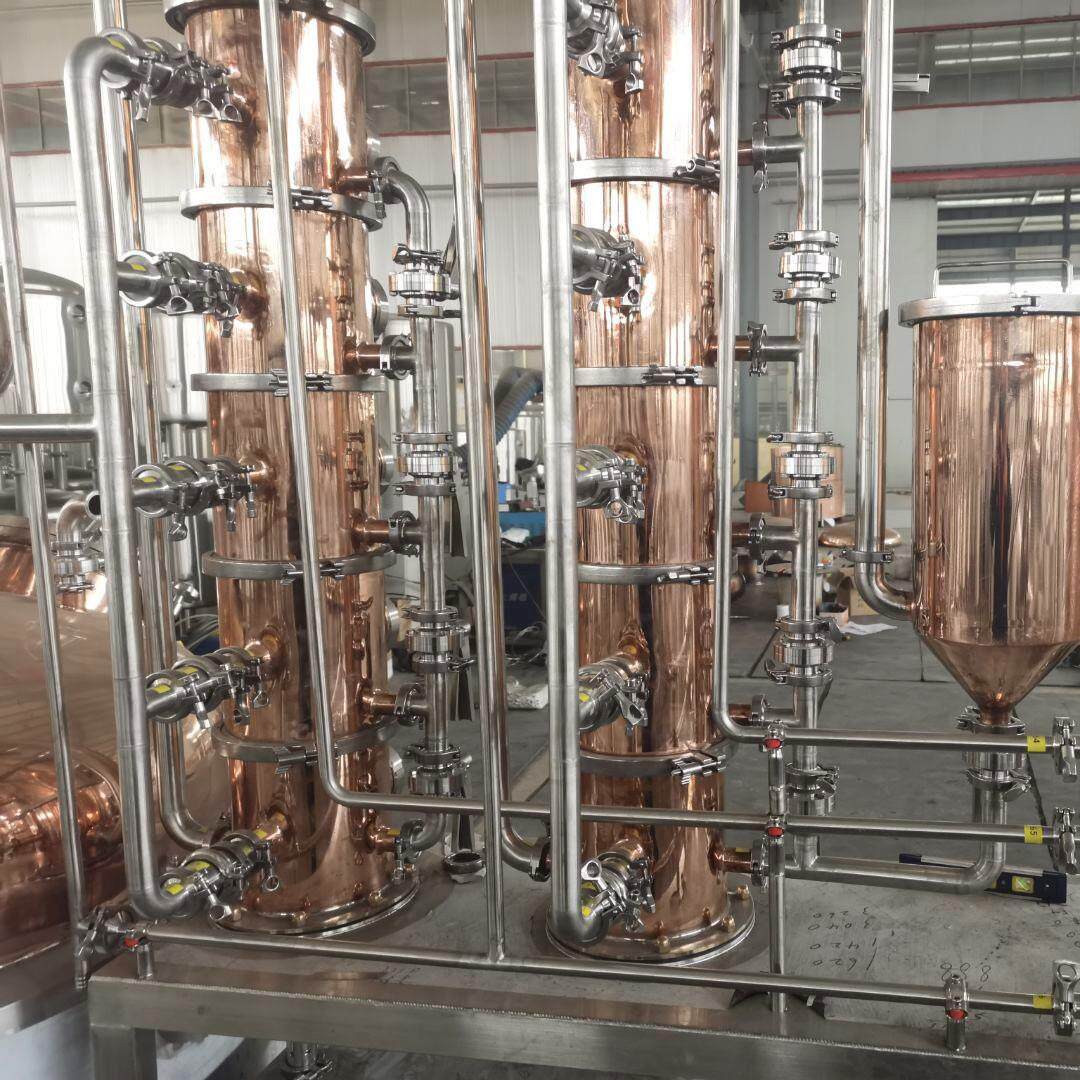 500l 1000l威士忌伏特加金酒蒸馏设备 洋酒酿造蒸馏器 紫铜蒸馏器