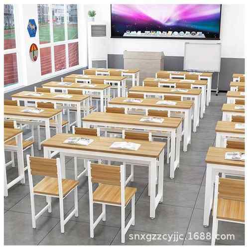 圆角书桌椅中小学生儿童培训课桌椅学习桌学校辅导班桌椅圆角课桌