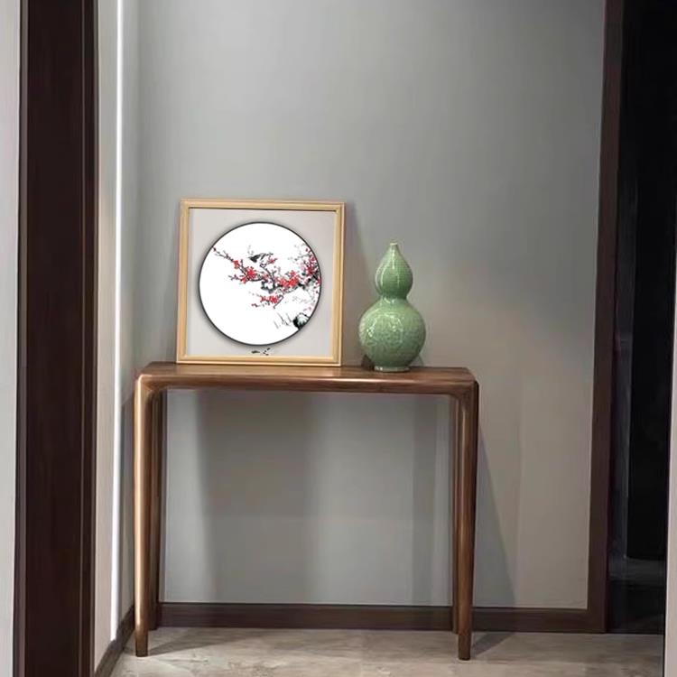 需定制北欧实木玄关桌现代简约墙边供桌长条案边桌新中式玄关台靠