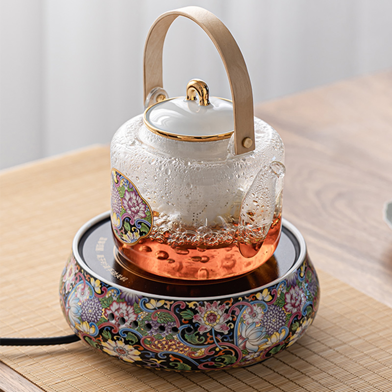 防爆高硼硅玻璃煮茶壶电陶炉泡煮茶器家用茶具套装加厚提梁烧水壶