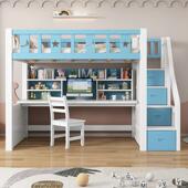 带上床下桌双层床低高子母床上下铺双人大人见详情桌上下层儿床上