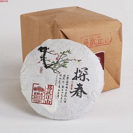 老同志普洱茶2017年探春易武正山古树，茶生茶100克茶叶