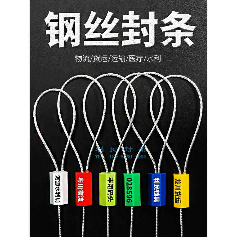 定做铅封六角对插抽紧钢丝封条电表箱物流锁扣防拆扎带一次性封签