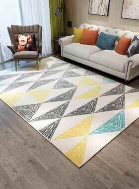 高档土地耳其北欧简约毯客厅卧室床花边黄金地民族印可水洗日式垫