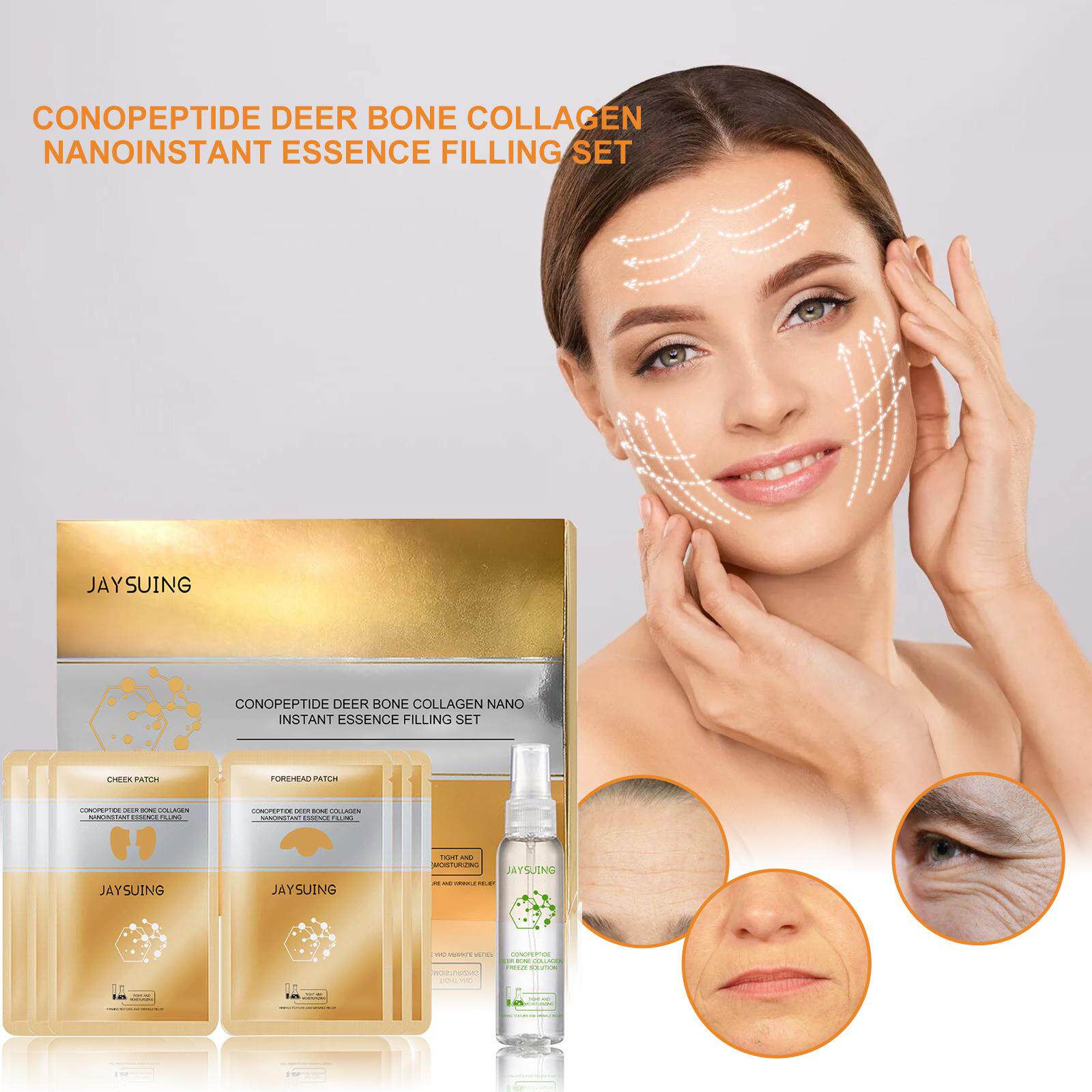 Jaysuing Conus Peptide Deer Bone Collagen Essence Set for Sk