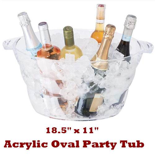 Acrylic Oval Party Tub Wine Cooler Beer Chiller Ideal Party