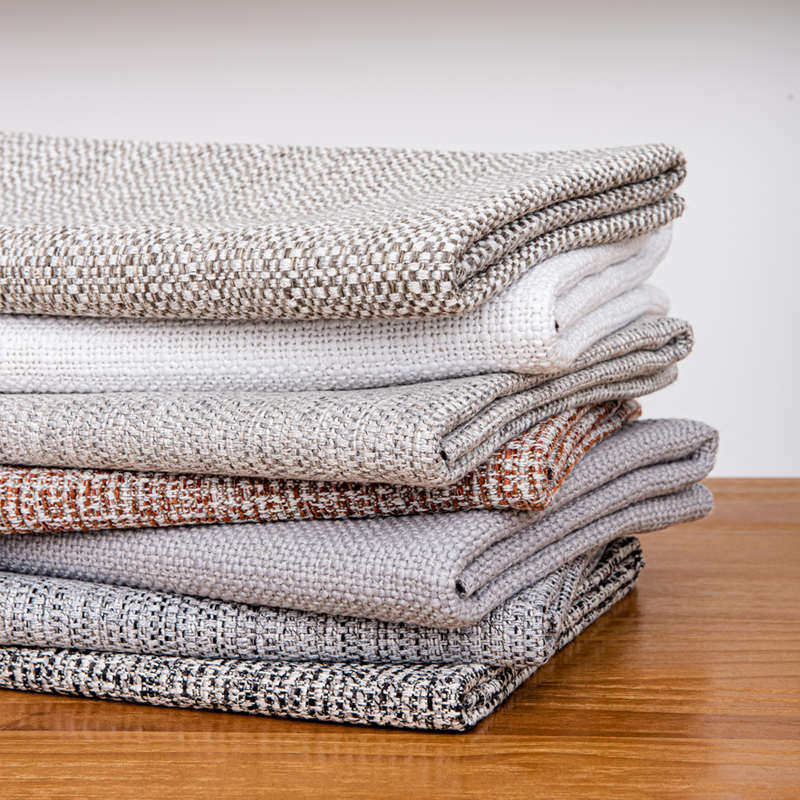 49高端加厚粗棉麻布料轻奢定制沙发垫套罩实木靠背套定做全包拉链