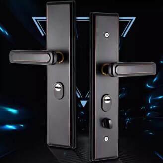 新款不锈钢防撬加宽防盗门把手替换步阳铁面板手柄拉手牢固耐用15