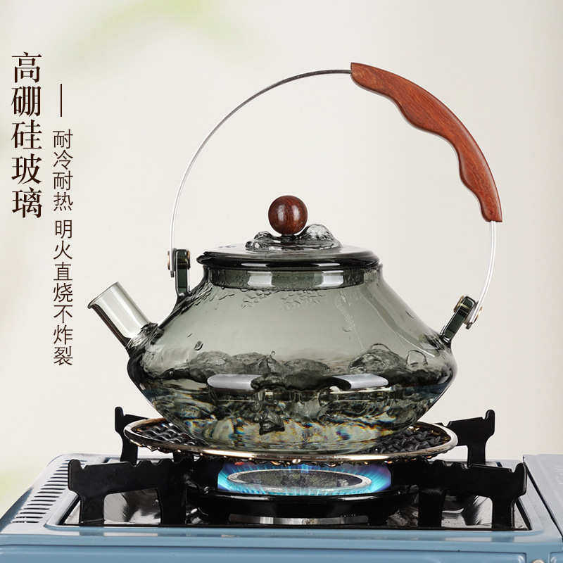 电陶炉玻璃新中式提梁蒸煮茶壶家用室内全套煮茶烤茶炉煮茶器泡茶