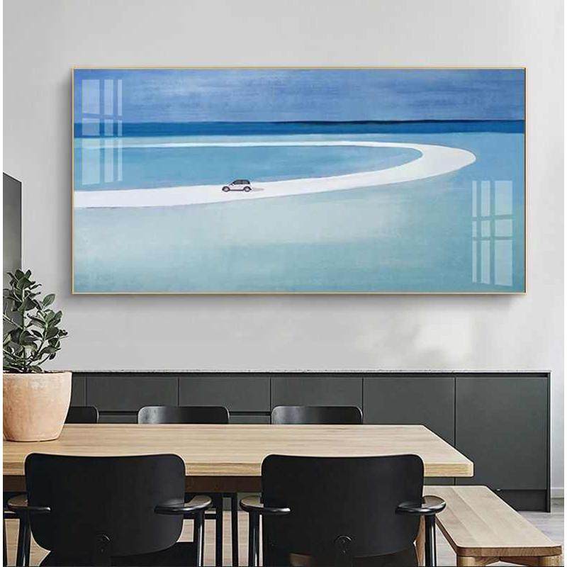 客厅装饰画现代简约挂画横版大尺寸油画沙发背景墙壁画北欧巨幅画