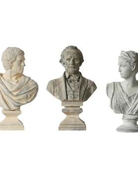 仿石膏头像半身像摆件素描美术写生模具教具雕塑酒店门店装饰品