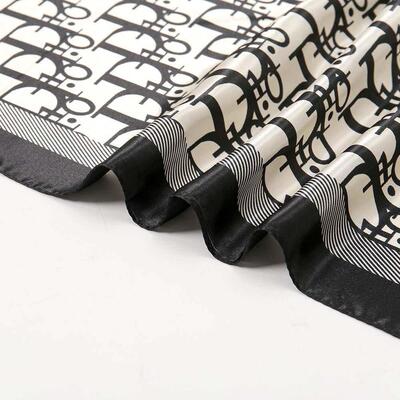 Letter printed 90 square scarf 字母印花90大方巾包头巾女