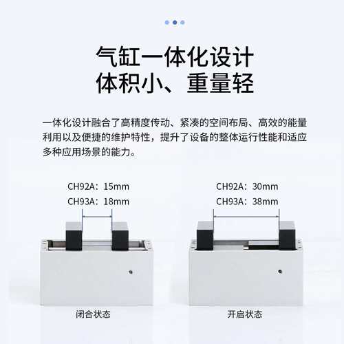 平行夹爪气缸AWROC92A气夹机械手HCH91压CH93A夹具