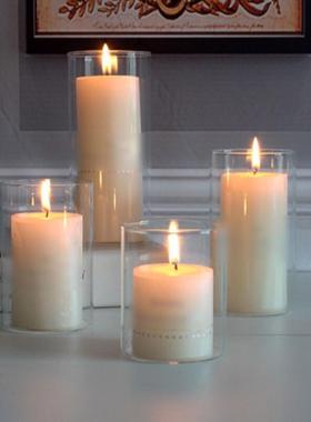 创意透明玻璃杯婚礼路引花瓶家居装饰香薰蜡烛台杯玻璃摆件不含盖