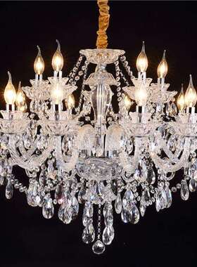 欧式水晶吊奢新款客厅蜡灯轻奢后现代房BLG烛间卧室灯灯华别墅餐