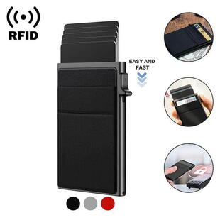 Holder Wallet Bank Credit Cas Slim Card Thin Rfid Metal