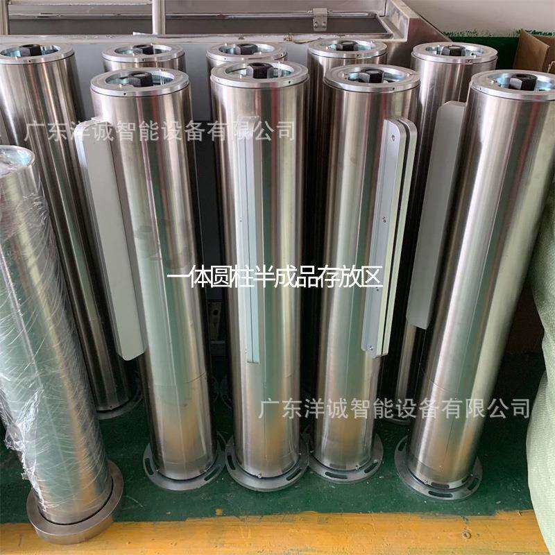 大厦出入口圆柱摆闸户外防水一体式速通门圆柱伺服无刷物流摆门