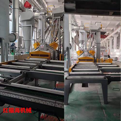 抛丸机厂家佛山喷砂机厂家非标定制铝型材自动倒砂通过式抛丸机
