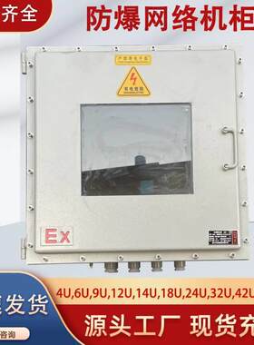 ATEX 服务器机柜防爆配电箱5U交换机箱立式挂式带视窗12U防爆网络