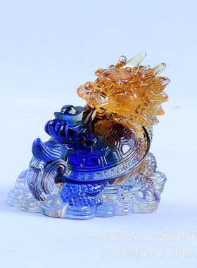 琉璃厂家生产琉璃龙龟摆件 琉璃工艺品