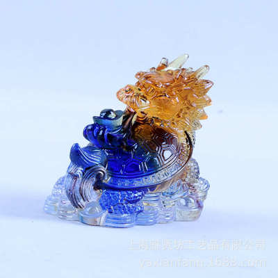 琉璃厂家生产琉璃龙龟摆件 琉璃工艺品