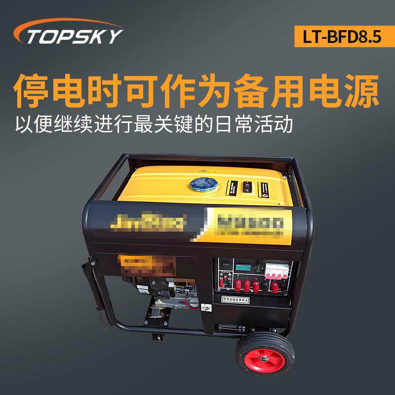 便携式发电机组(220V+380V)高电力质量 振动小低噪声LT-BFD8 T4