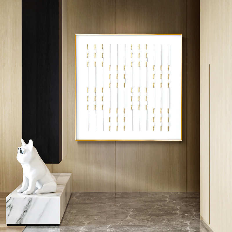 亚克力装置装饰画抽象立体客厅玄关背景墙实物画样板酒店卧室壁画