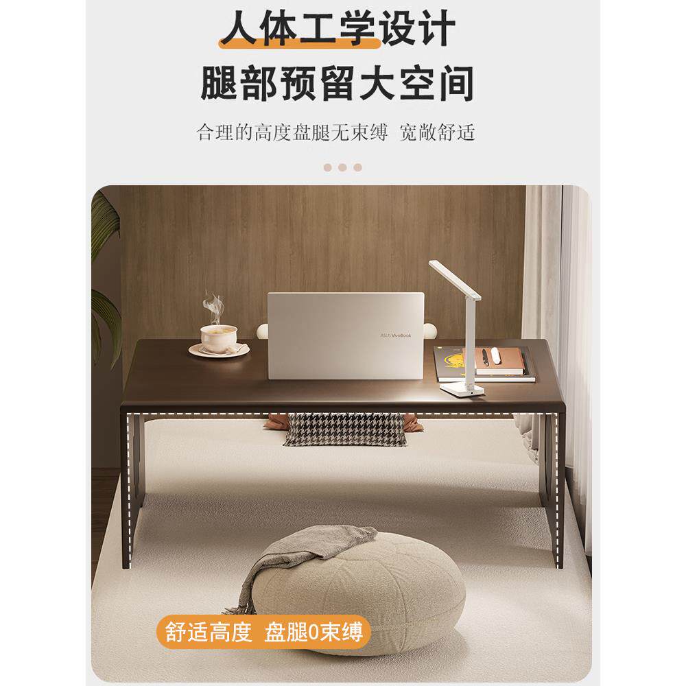 ?飘窗小桌子可折叠炕桌用榻米实木茶家榻床上学几KLZM习吃饭矮飘