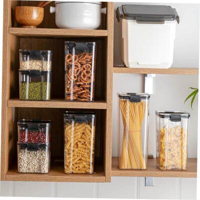 460~1800ml Stackable Storage Box Transparent Kitchen Contain