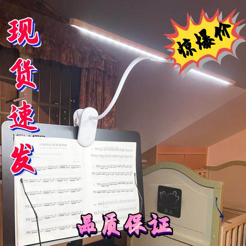 乐谱灯练琴专用台灯护眼充插两用小提琴古筝弹吉他演奏谱架夹子灯
