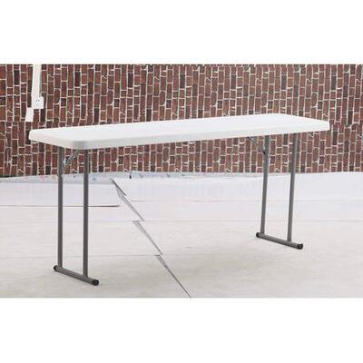 6ft 出口塑料会议桌 桌面整张窄型折叠桌 183*45*74cm塑料餐桌