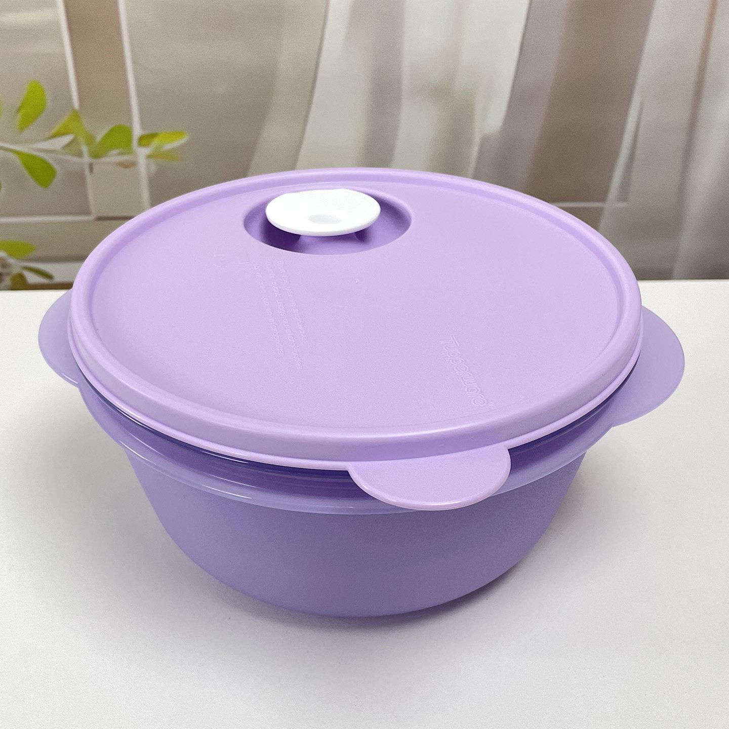 特百惠 1.5L带蒸格微波碗水晶碗可微波炉冷藏保鲜盒午餐饭盒便当
