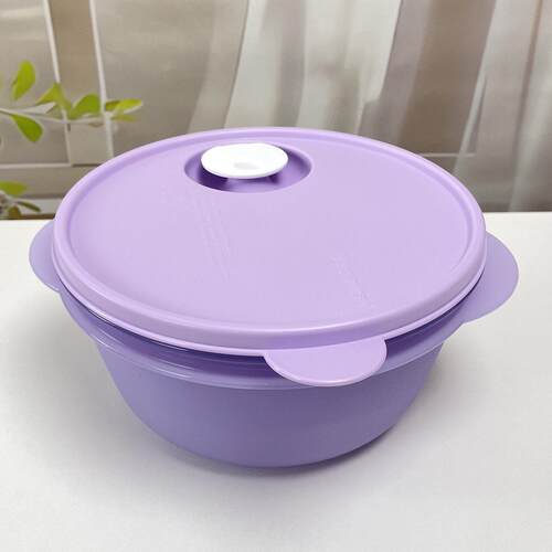 特百惠 1.5L带蒸格微波碗水晶碗可微波炉冷藏保鲜盒午餐饭盒便当