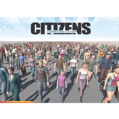 unity人群带动作动画人物角色行走跑步小孩老人u3d插件模型素材包