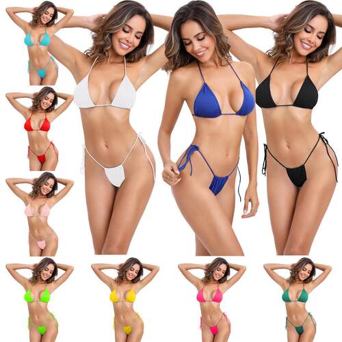 Adjustable Strap 1-Size Fits Bikini Set Thin Strap Summer