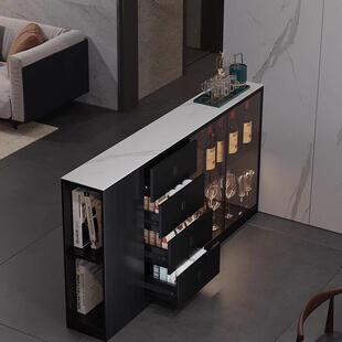 双面隔断柜客厅玄关酒柜25超薄20cm新款 实木岩板沙发靠背餐柜30