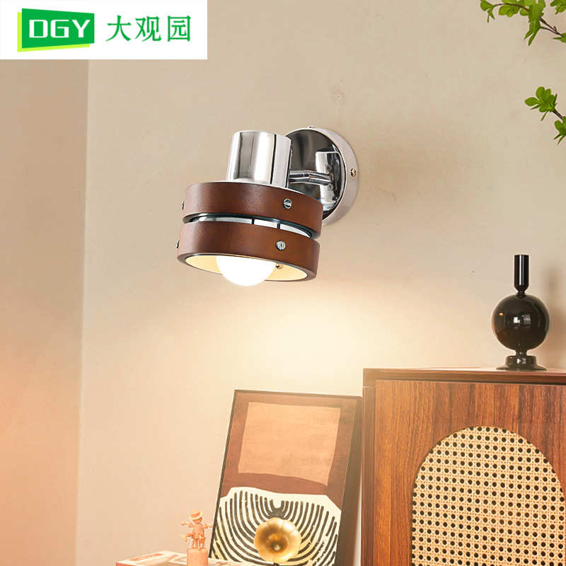 黑胡桃实木餐厅吊灯侘寂风日式设计师新中式复古卧室床头禅意民宿